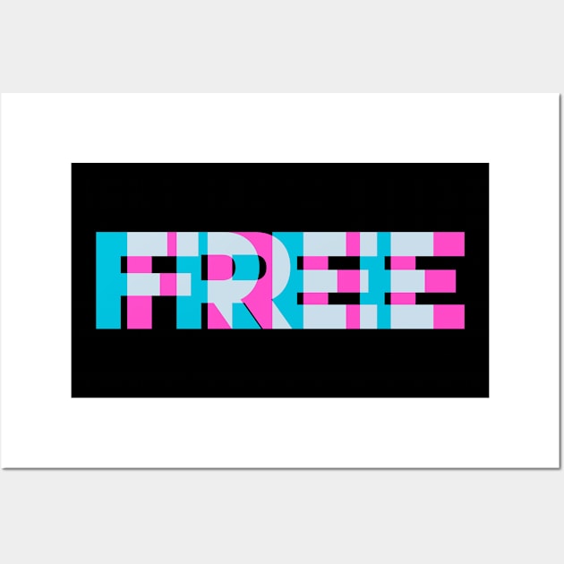 Free - Trippy One Word Optical Illusion Graphic Text Design Wall Art by PerttyShirty